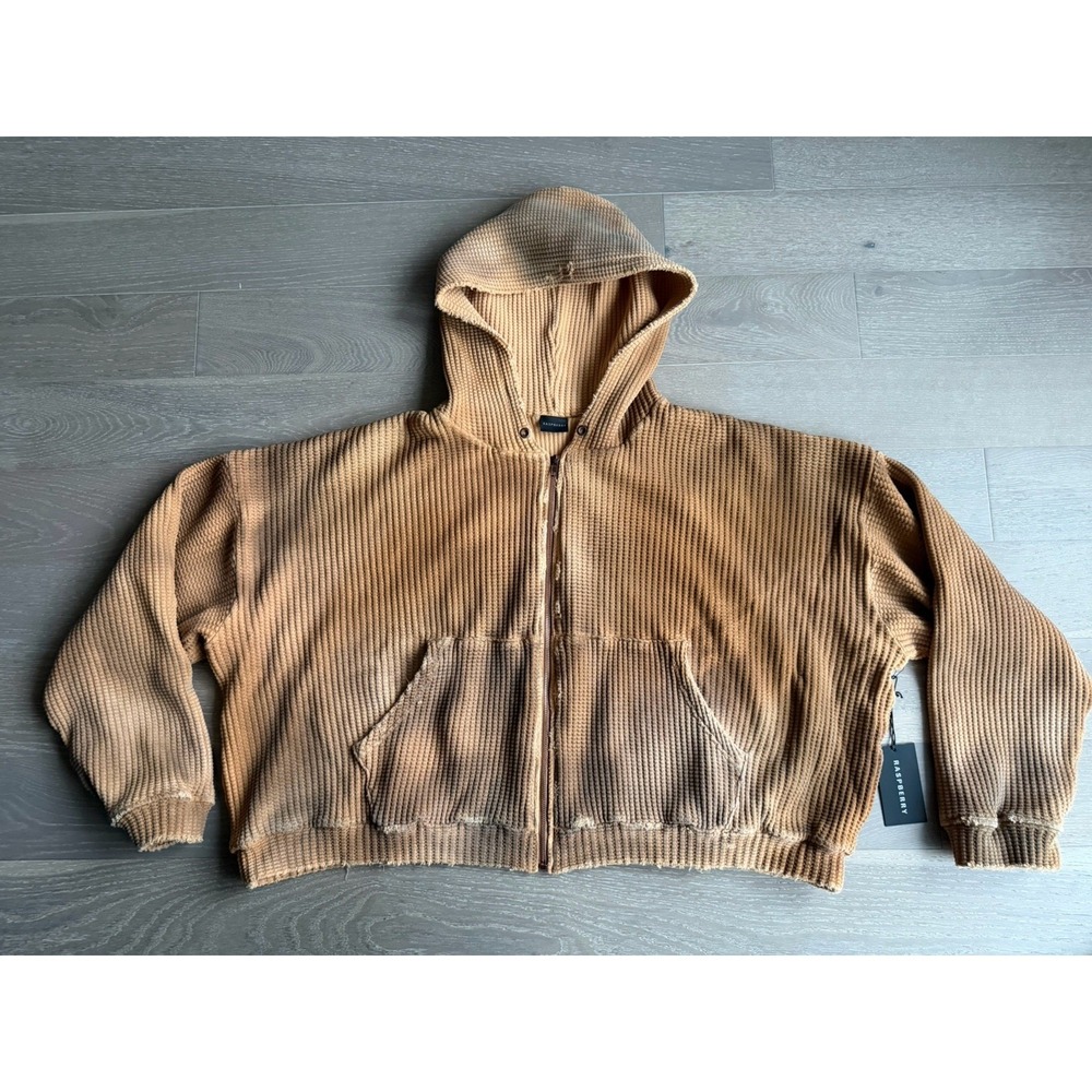 MEDIUM WAFFLE THERMAL ZIP UP GV GALLERY RASPBERRY HILLS ❤️✅ BRAND NEW SHIPS ASAP